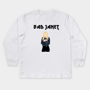 bad janet Kids Long Sleeve T-Shirt